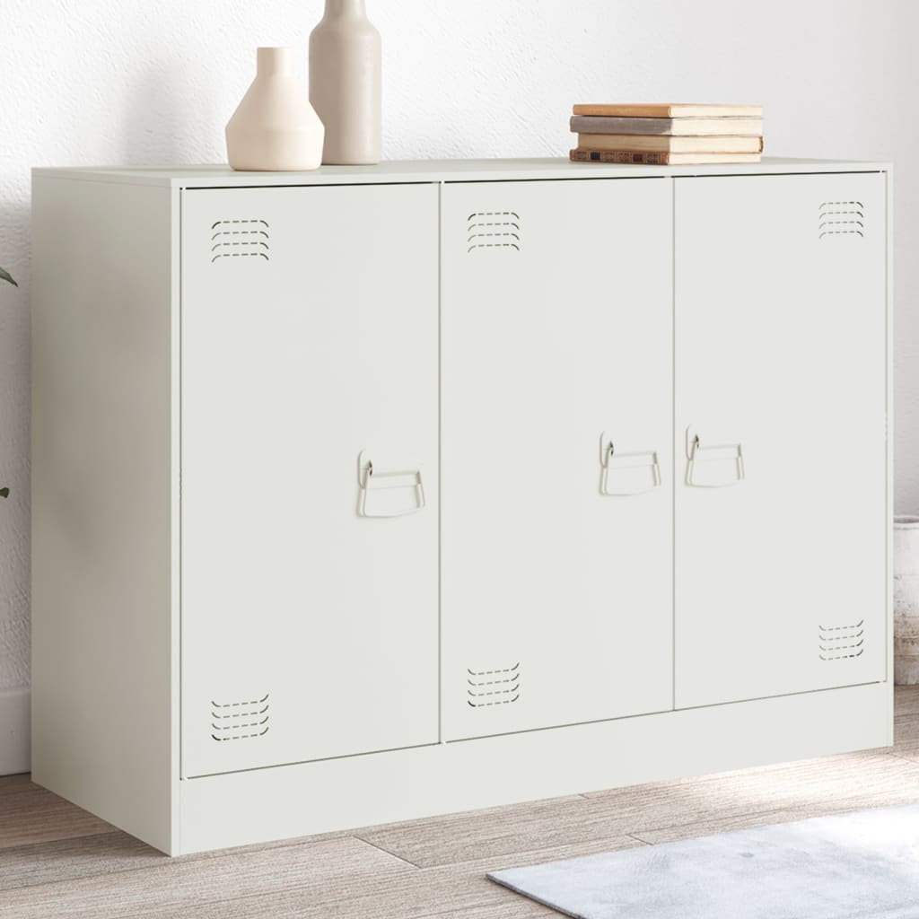Multidom Komoda biela 99x39x73 cm oceľ