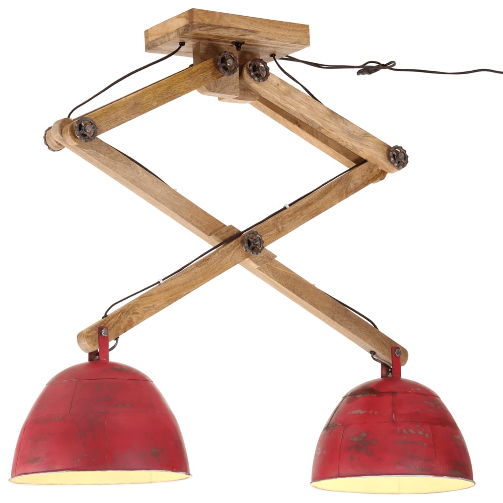 E-shop Multidom Závesná lampa 25 W šmuhovaná červená 29x18x85 cm E27