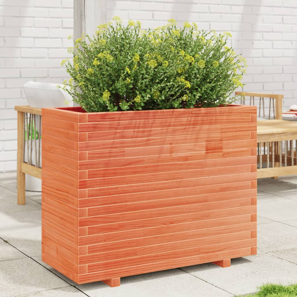 E-shop Multidom Záhradný kvetináč voskovohnedý 90x40x72,5 cm masívna borovica