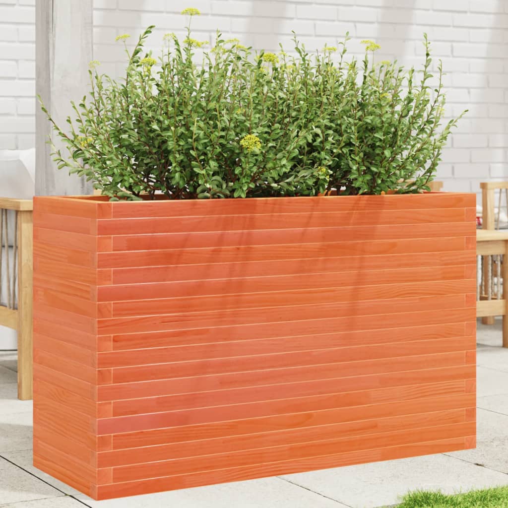 E-shop Multidom Záhradný kvetináč voskovohnedý 110x40x68,5 cm masívna borovica