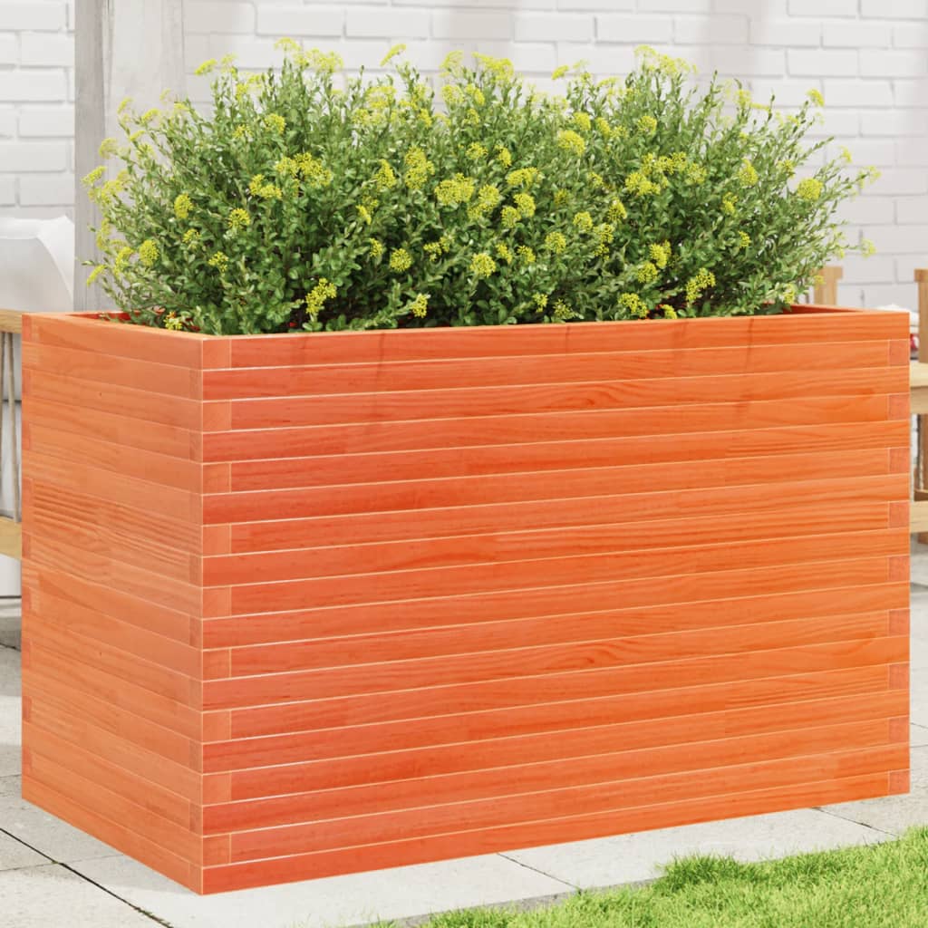 E-shop Multidom Záhradný kvetináč voskovohnedý 110x60x68,5 cm masívna borovica