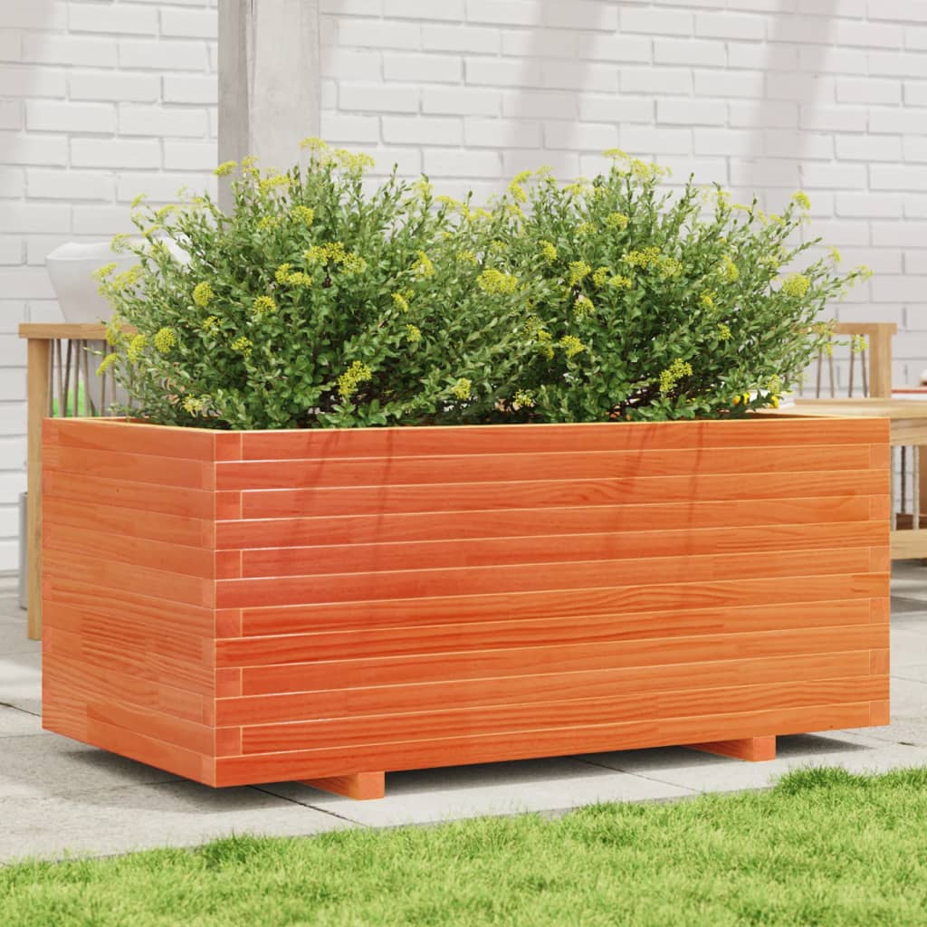E-shop Multidom Záhradný kvetináč voskovohnedý 110x60x49,5 cm masívna borovica
