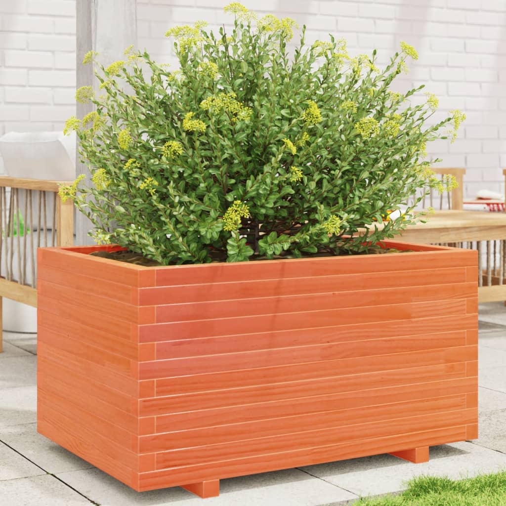 E-shop Multidom Záhradný kvetináč voskovohnedý 90x60x49,5 cm masívna borovica