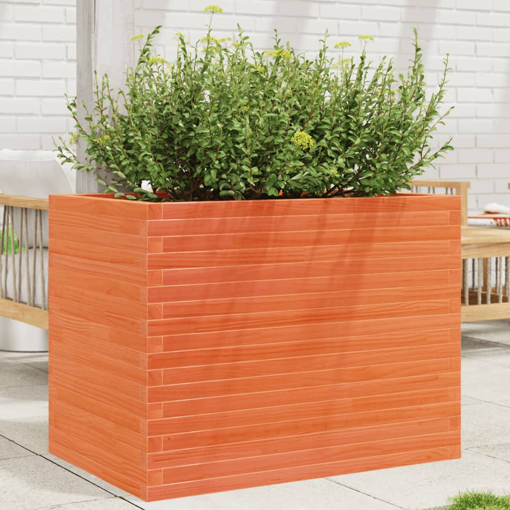 E-shop Multidom Záhradný kvetináč voskovohnedý 90x60x68,5 cm masívna borovica