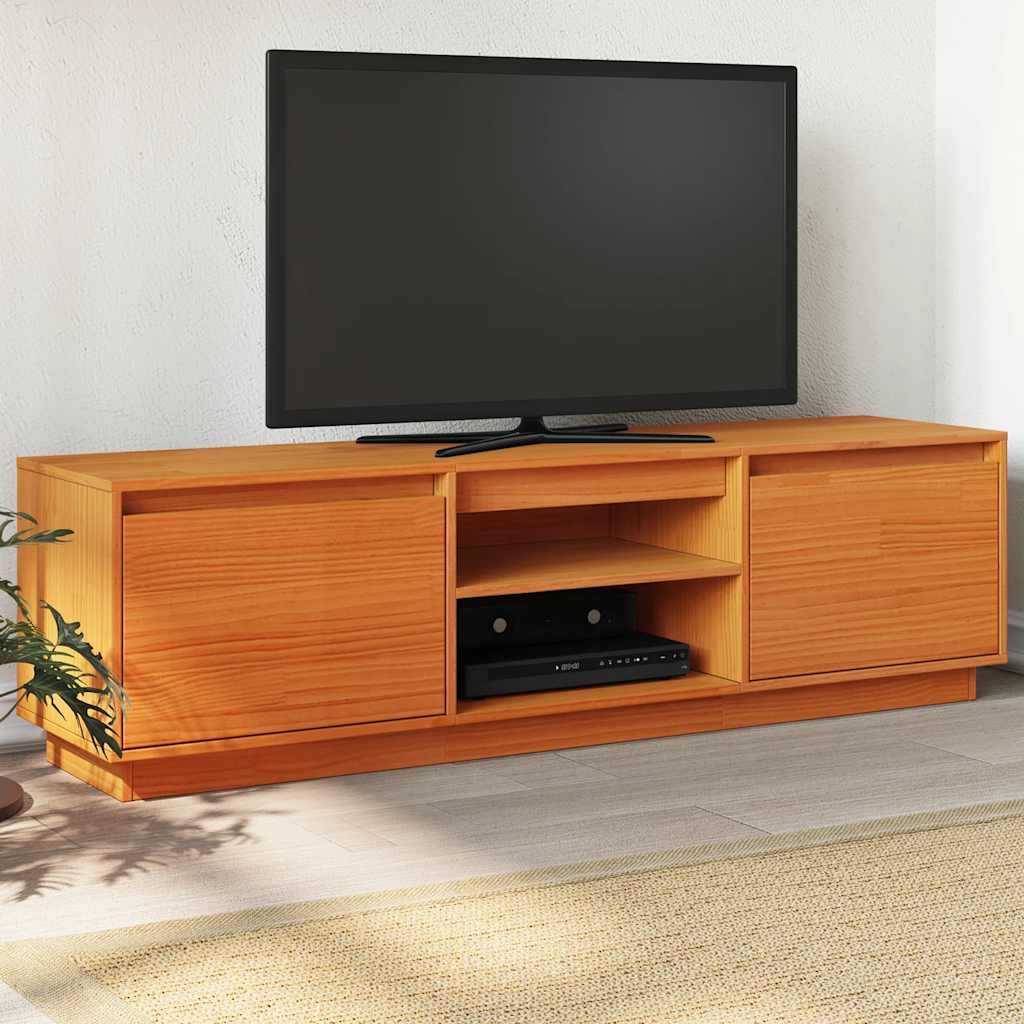 E-shop Multidom TV skrinka voskovohnedá 140x35x40 cm masívna borovica