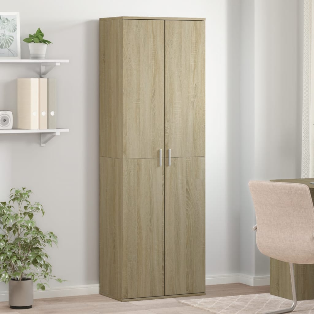 E-shop Multidom Vysoká skrinka dub sonoma 60x35x180 cm kompozitné drevo