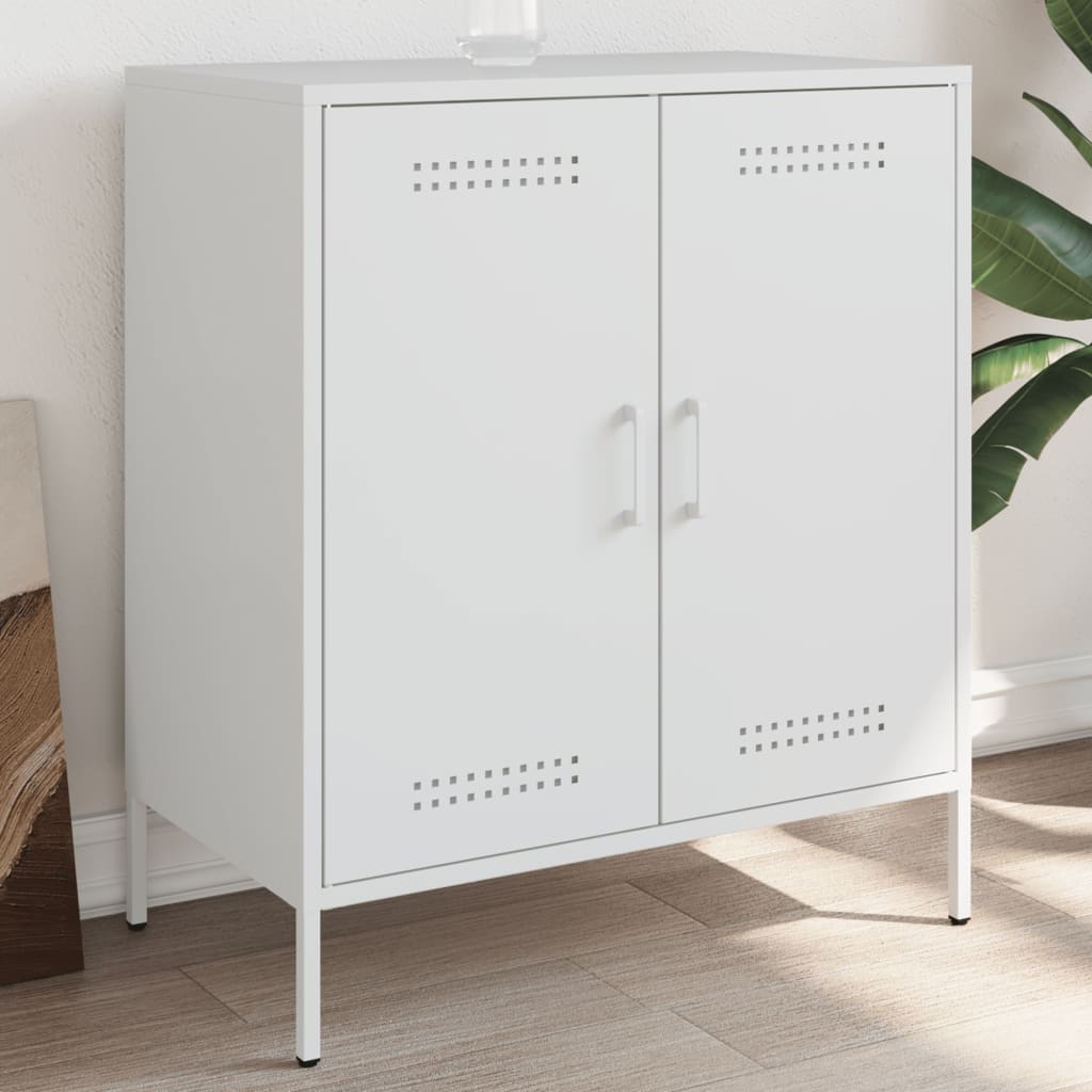 Multidom Komoda biela 68x39x79 cm oceľ