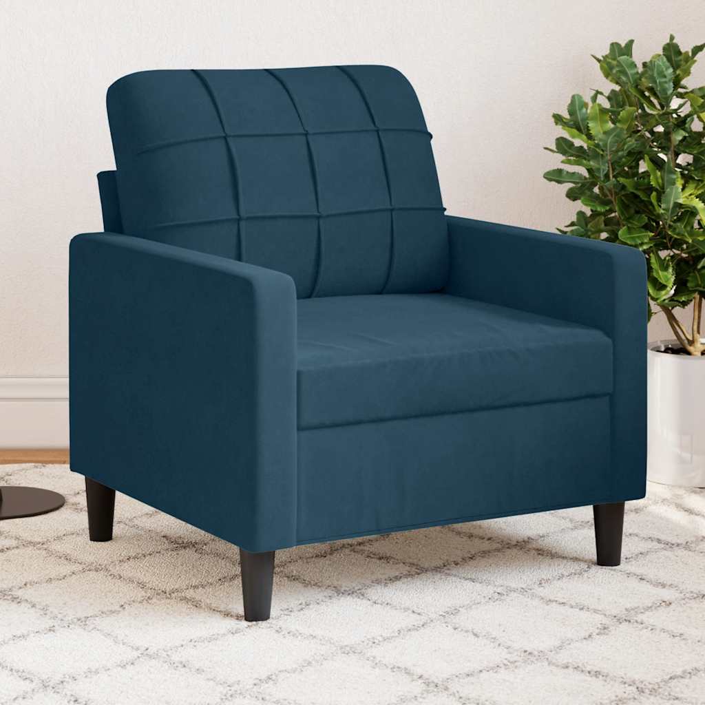 E-shop Multidom Kreslo modré 60 cm zamat