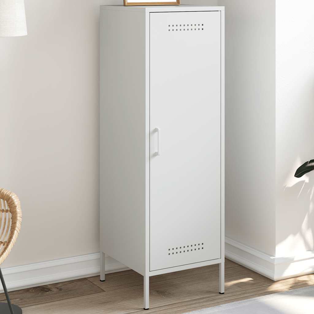 E-shop Multidom Vysoká skrinka biela 36x39x113 cm oceľová
