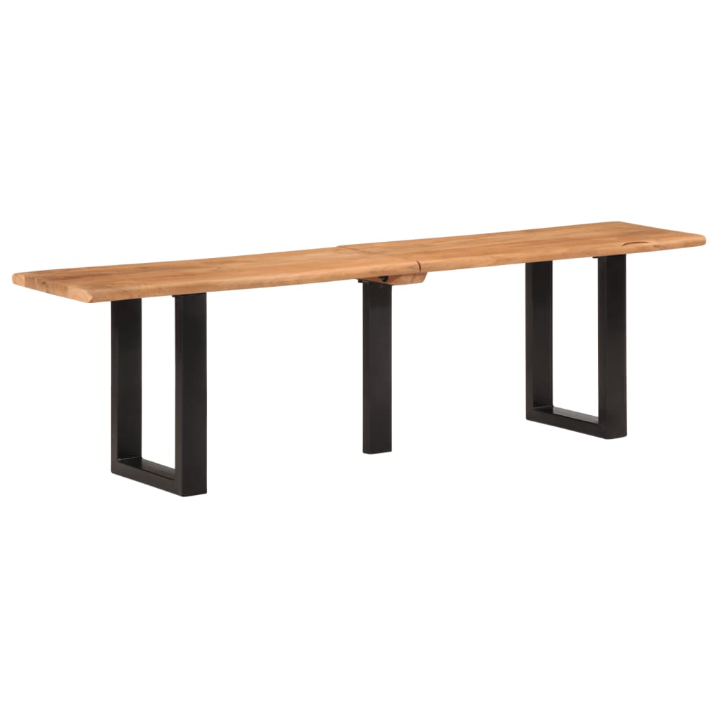 E-shop Multidom Lavička 160 cm akáciový masív a oceľ
