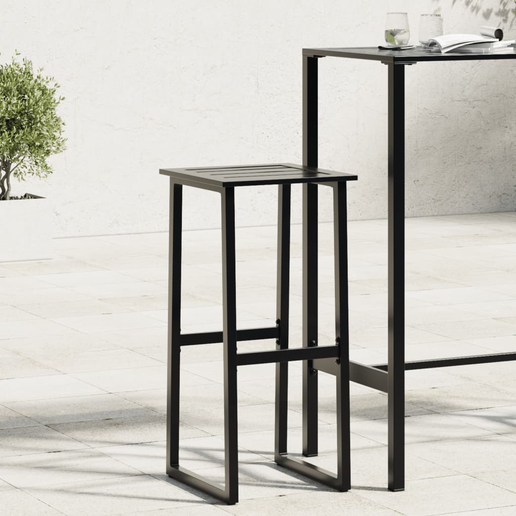 E-shop Multidom Barové stoličky 4 ks čierne 38x38x80 cm práškovaná oceľ
