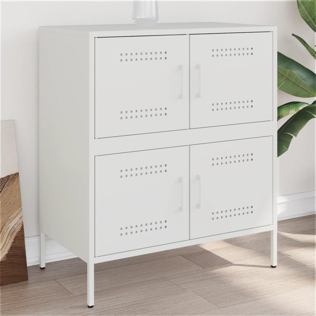Multidom Komoda biela 68x39x79 cm oceľ