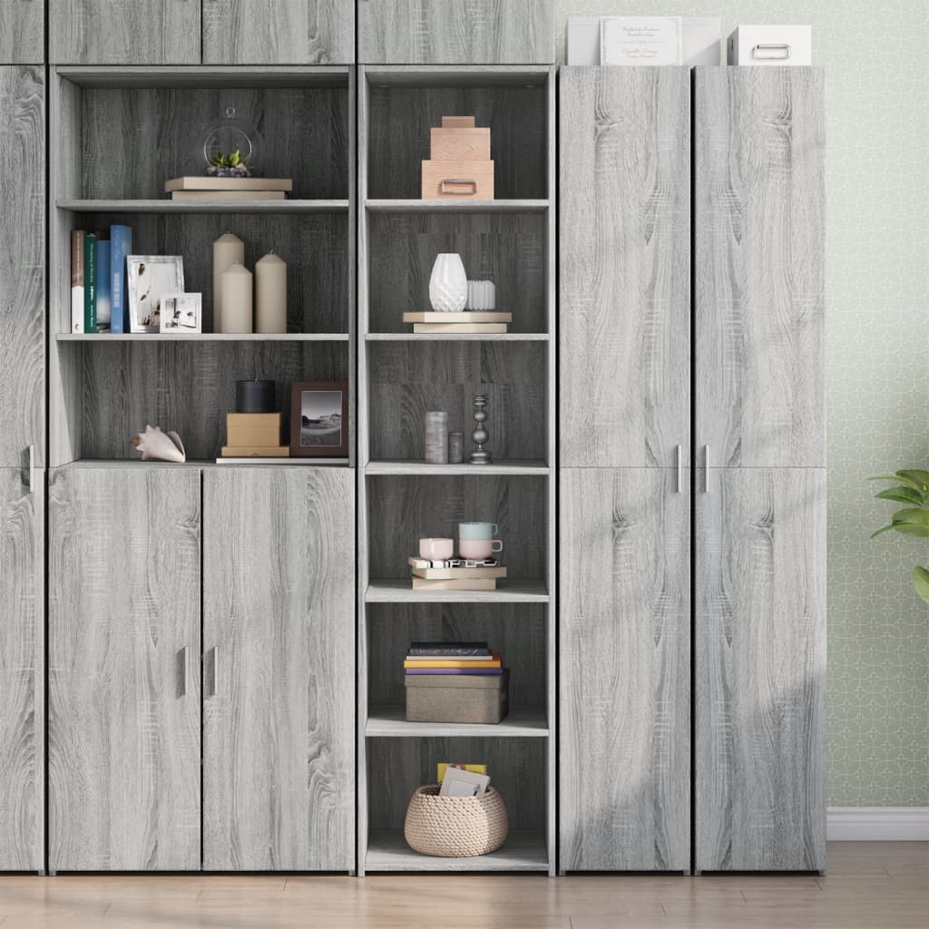 E-shop Multidom Vysoká skrinka sivá sonoma 45x41x185 cm kompozitné drevo