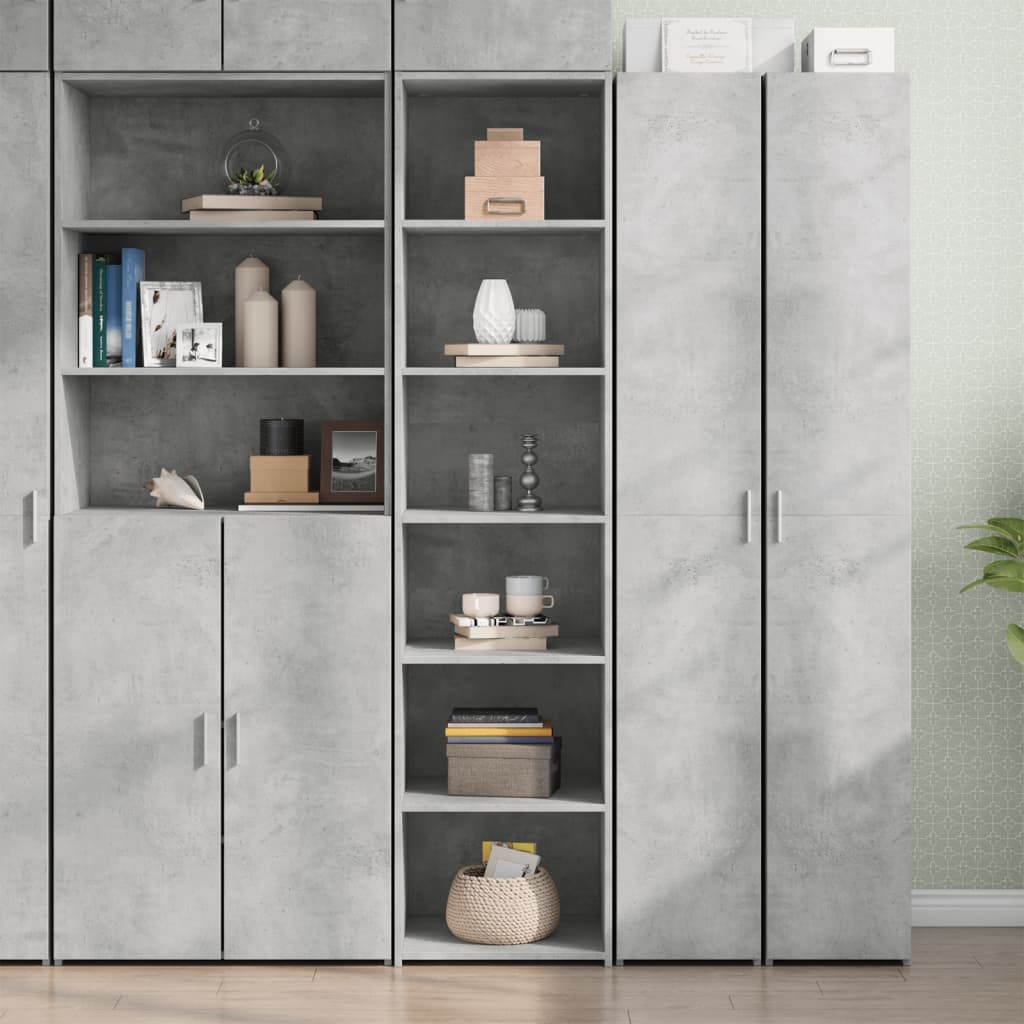 E-shop Multidom Vysoká skrinka betónovosivá 45x41x185 cm kompozitné drevo
