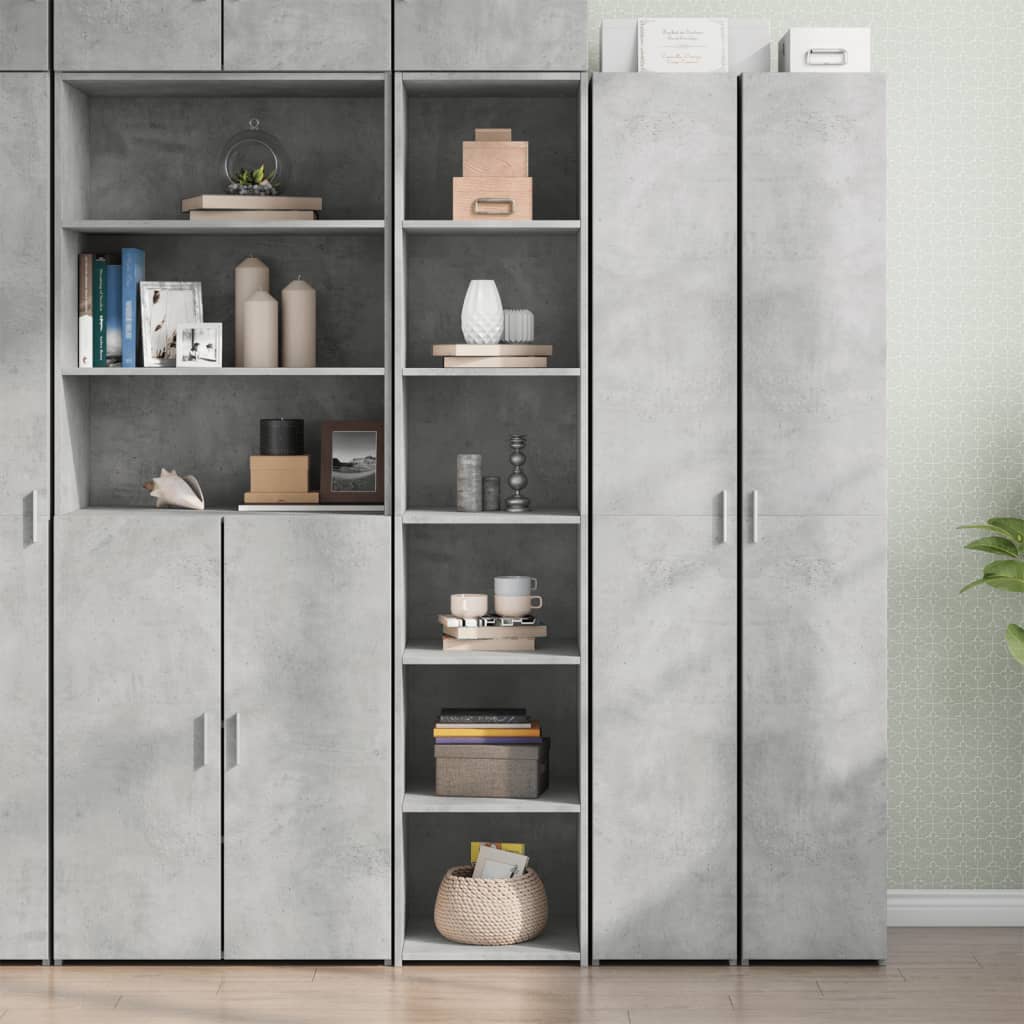 E-shop Multidom Vysoká skrinka sivá 40x41x185 cm kompozitné drevo