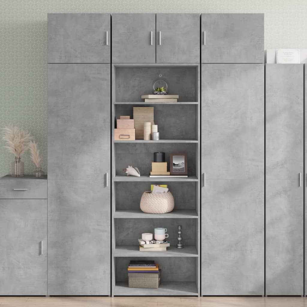 E-shop Multidom Vysoká skrinka betónová 70x41x185 cm kompozitné drevo