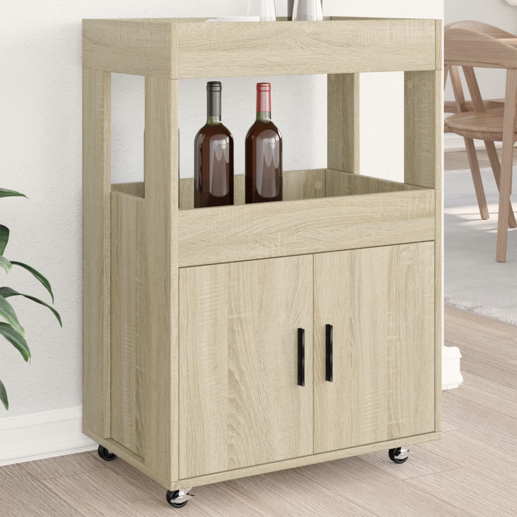 Multidom Barový vozík dub sonoma 60x39,5x89 cm kompozitné drevo