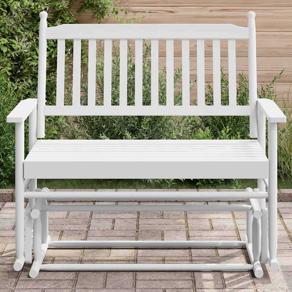 E-shop Multidom Hojdacia lavička biela 118x70x104,5 cm masívny topoľ