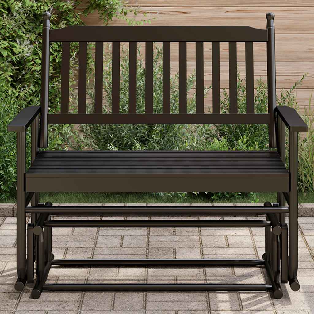 E-shop Multidom Hojdacia lavička čierna 118x70x104,5 cm masívny topoľ