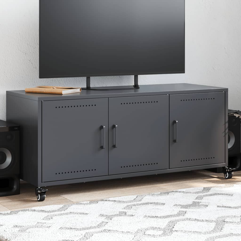 E-shop Multidom TV skrinka antracit 100,5x39x43,5 cm oceľ
