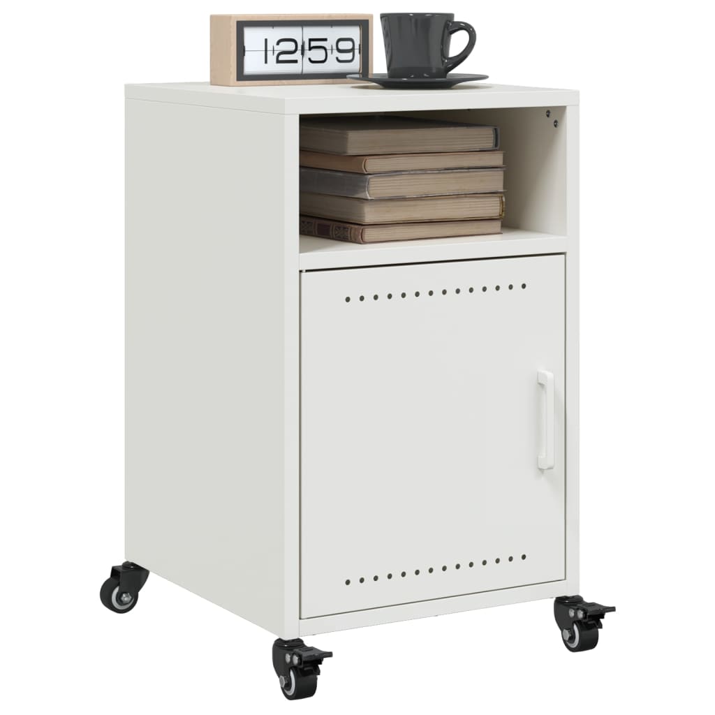 E-shop Multidom Nočné stolíky 2 ks biele 36x39x59 cm oceľ