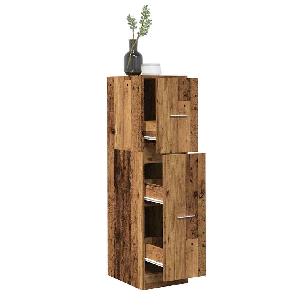Multidom Skrinka na lieky staré drevo 30x41x118 cm kompozitné drevo