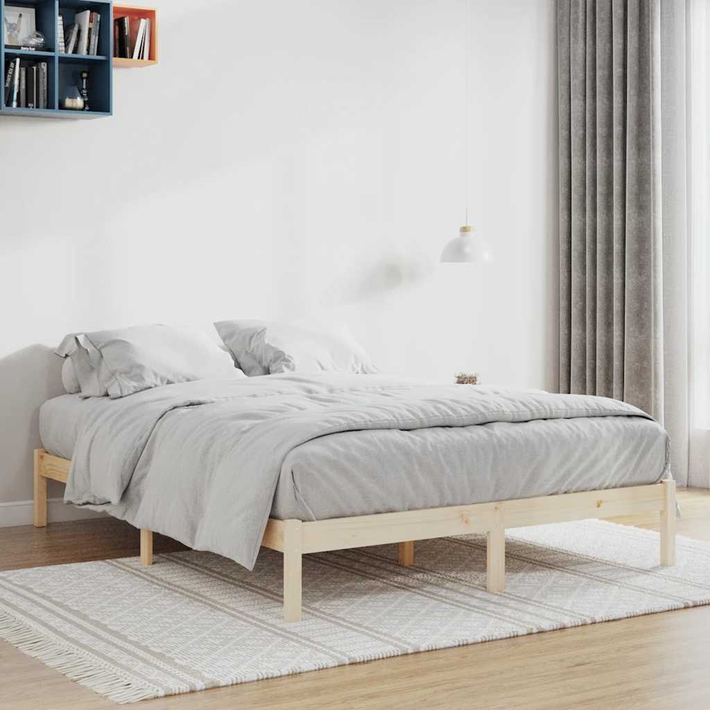 E-shop Multidom Posteľ bez matraca 152x203 cm masívna borovica veľkosť King