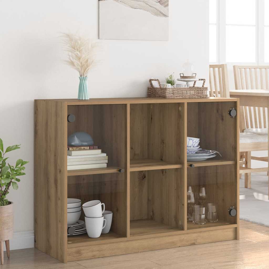 E-shop Multidom Komoda dub artisian 102x37x75,5 cm kompozitné drevo