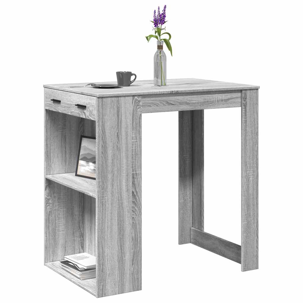 E-shop Multidom Barový stôl sivý sonoma 102x70x103,5 cm kompozitné drevo