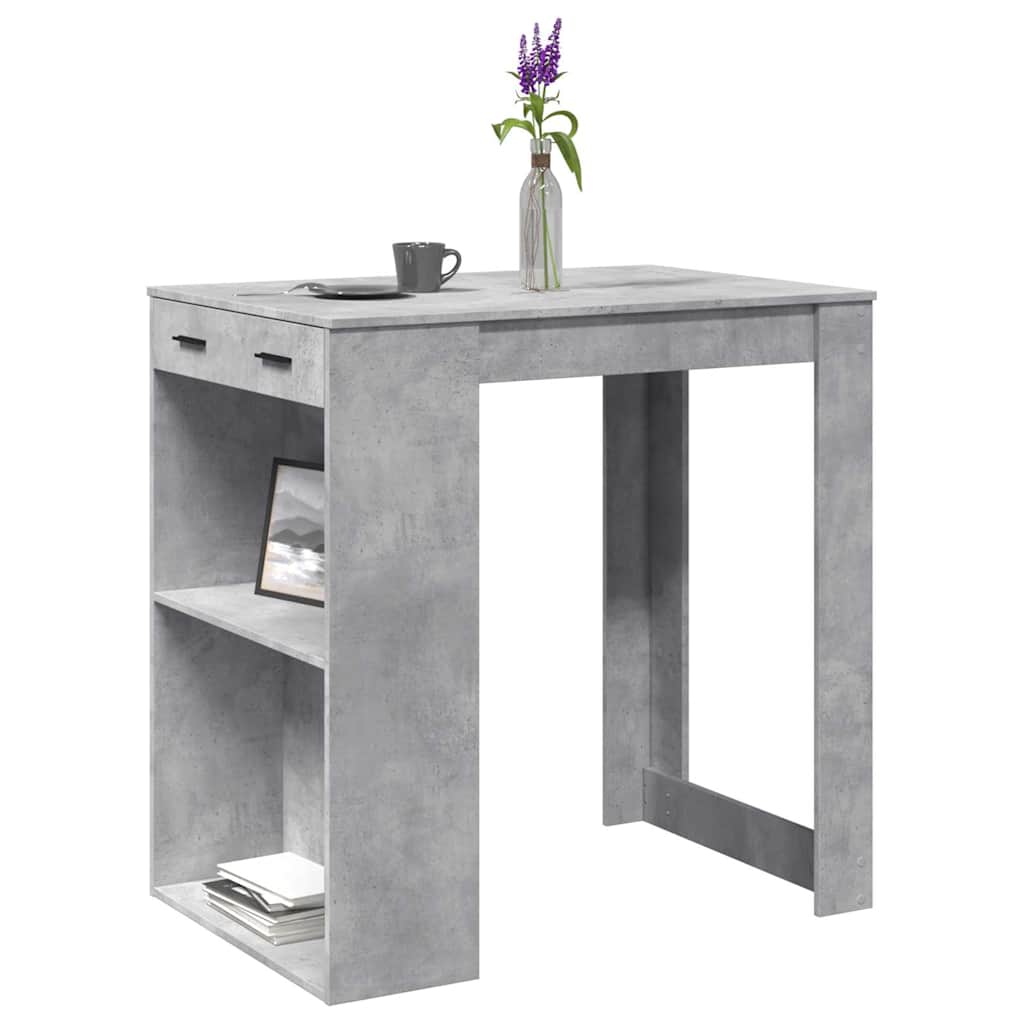 E-shop Multidom Barový stôl betónovosivý 102x70x103,5 cm kompozitné drevo