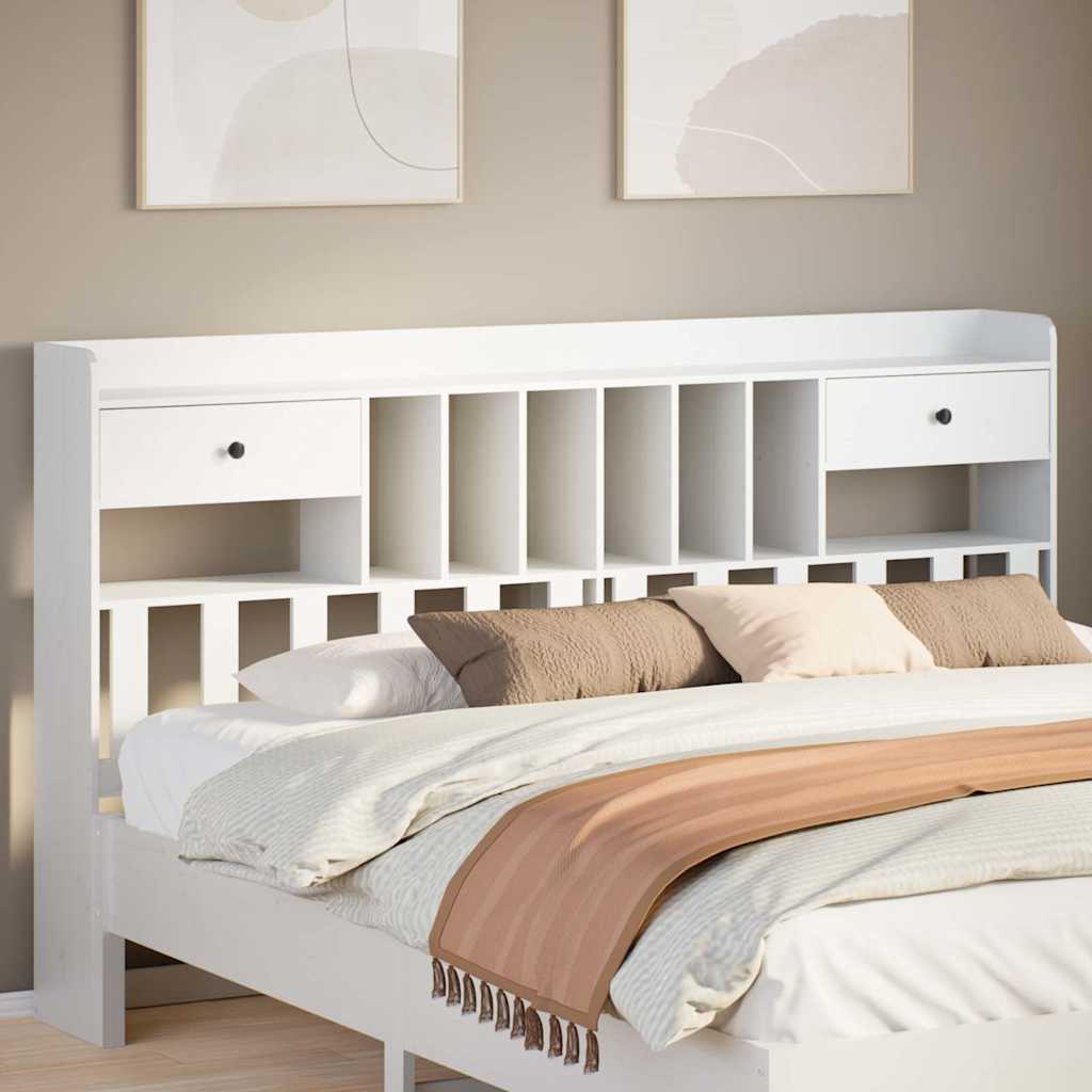 E-shop Multidom Čelo postele s úložným priestorom biele 180 cm borovica