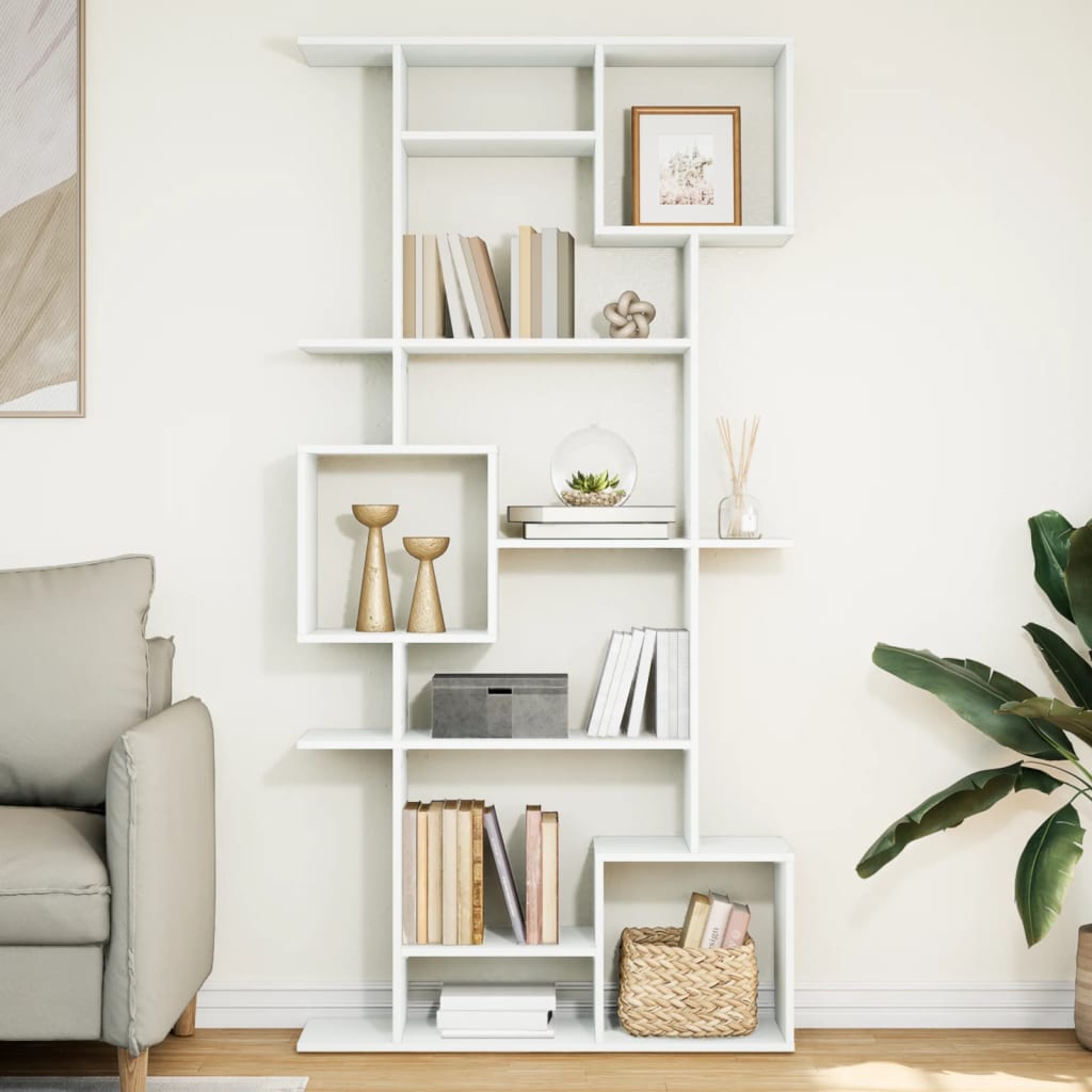 E-shop Multidom Knižnica biela 92x29x188 cm kompozitné drevo