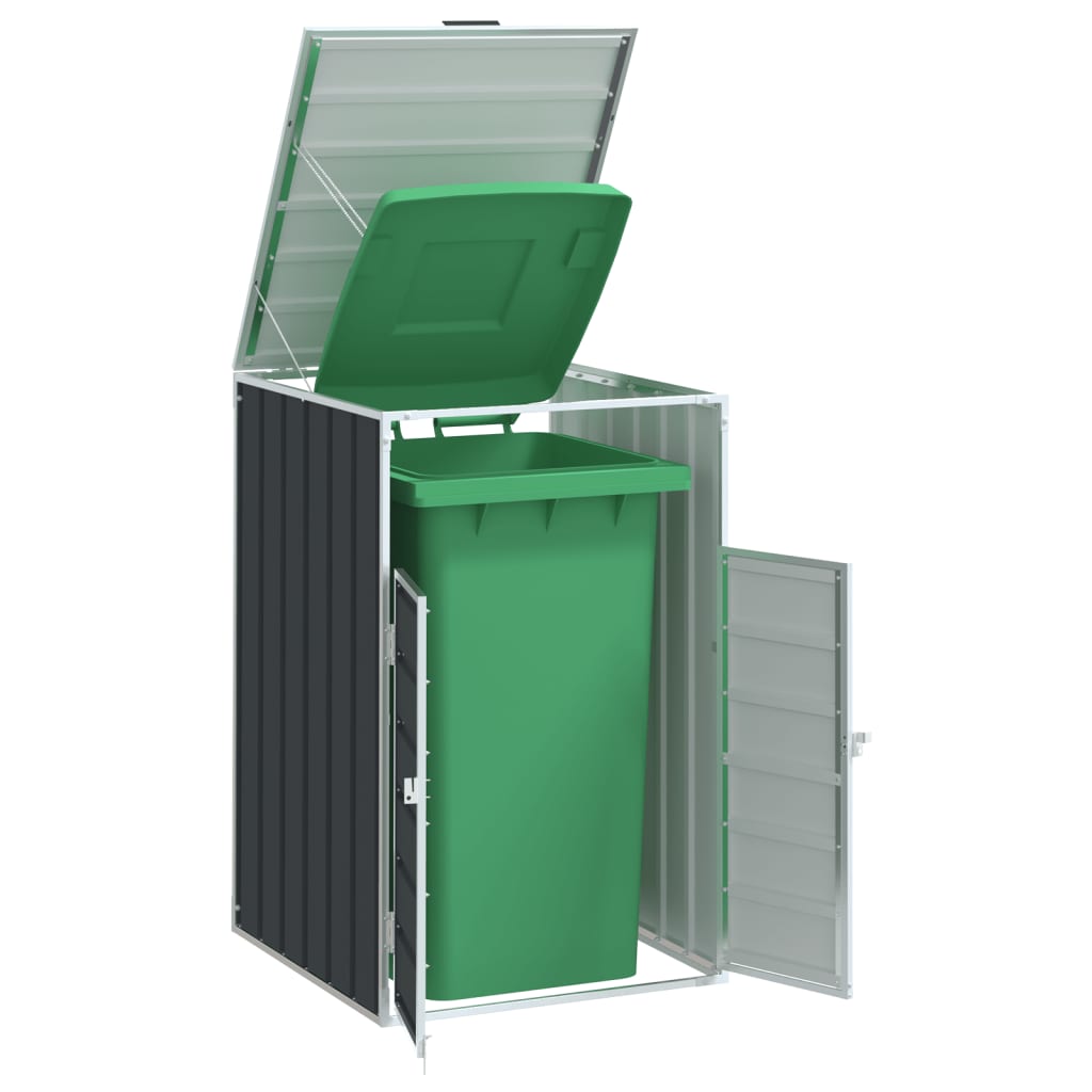 E-shop Multidom Úložisko na 1 kôš na kolieskach antracitové 72x81x115 cm oceľ