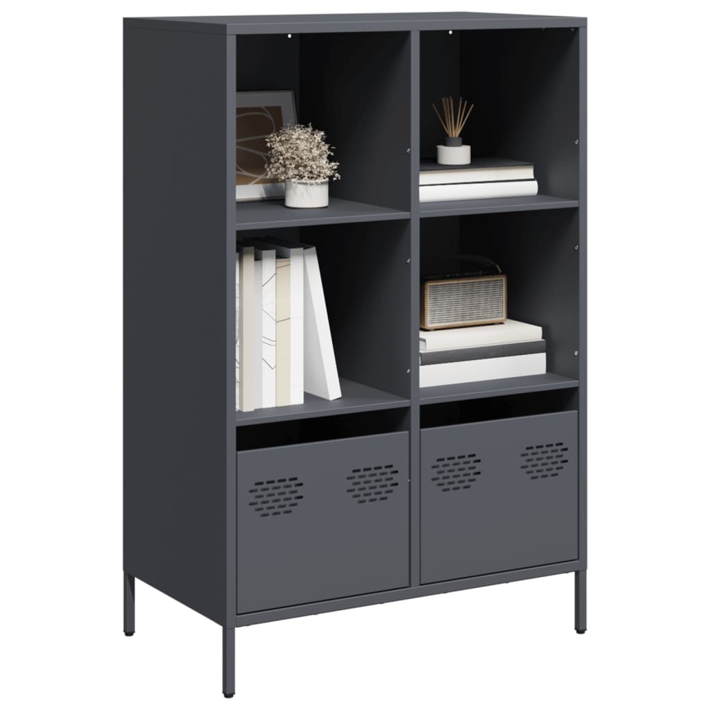 E-shop Multidom Vysoká skrinka antracit 68x39x103,5 cm oceľ