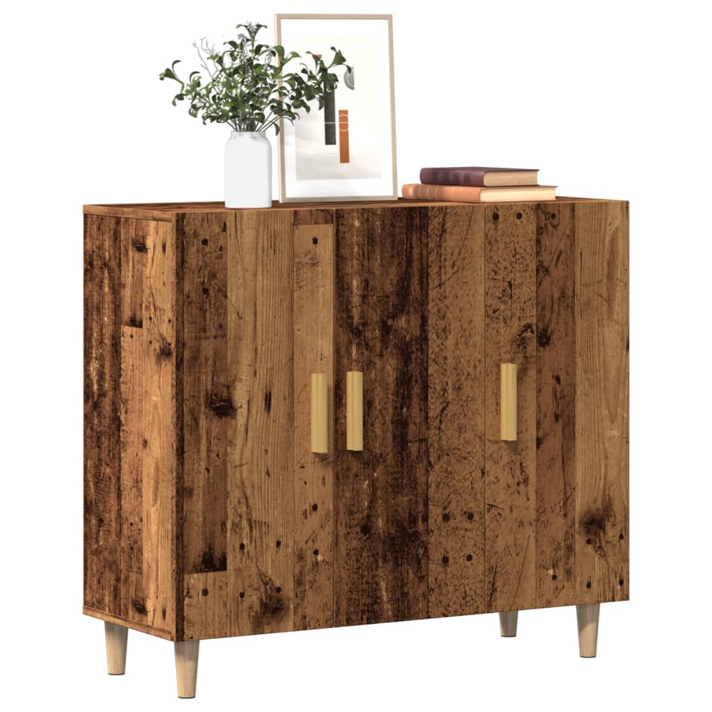 Multidom Komoda staré drevo 90x34x80 cm kompozitné drevo