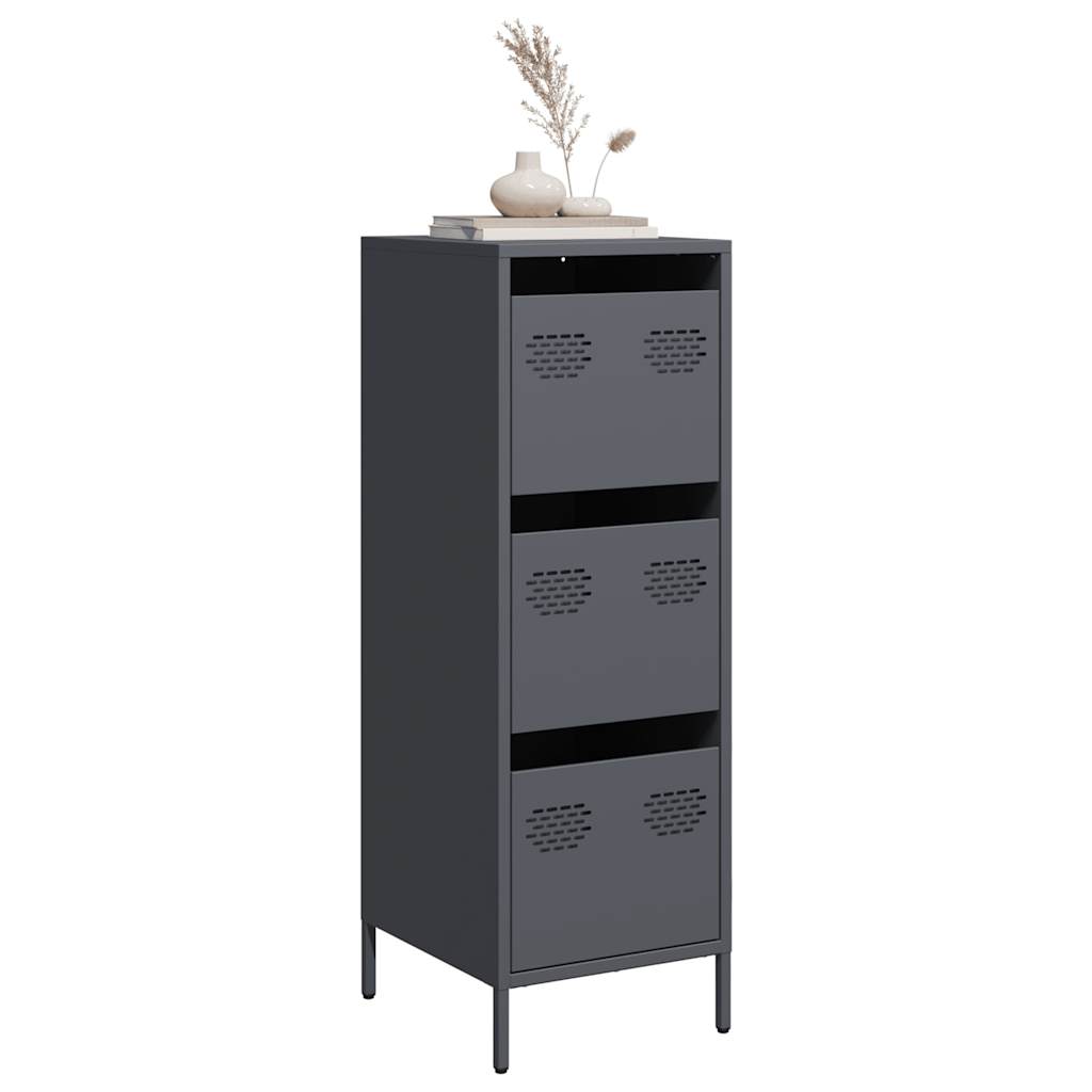 E-shop Multidom Vysoká skrinka antracitová 39x35x103,5 cm oceľová
