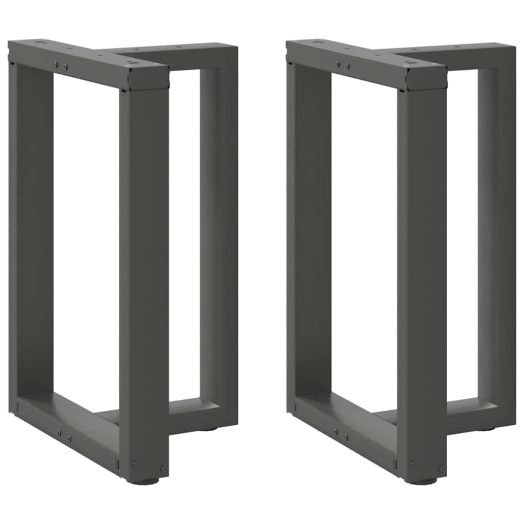E-shop Multidom Nohy k jedálenskému stolu v tvare T, 2 ks, antracitové, 50x35x(72-73) cm, oceľ