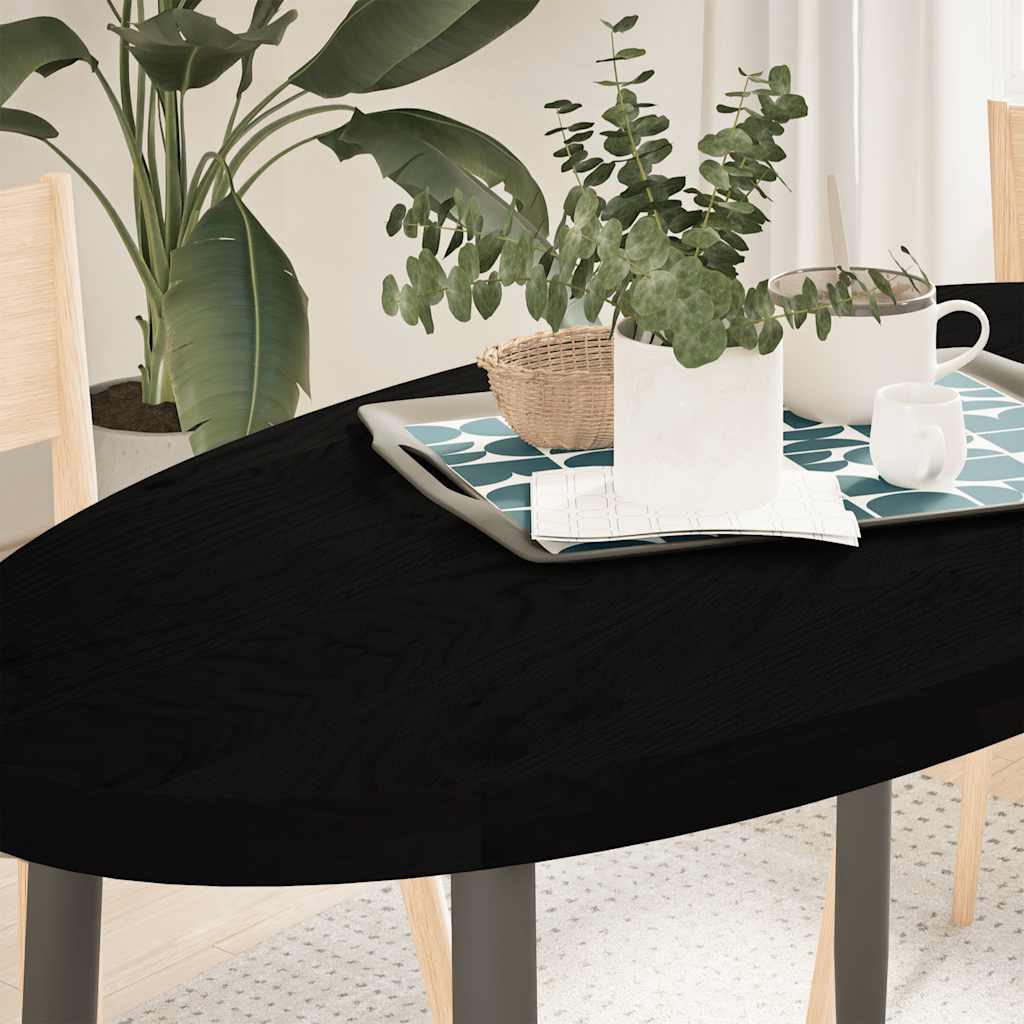 E-shop Multidom Stolová doska tmavohnedá 120x60x4 cm dubový masív oválny