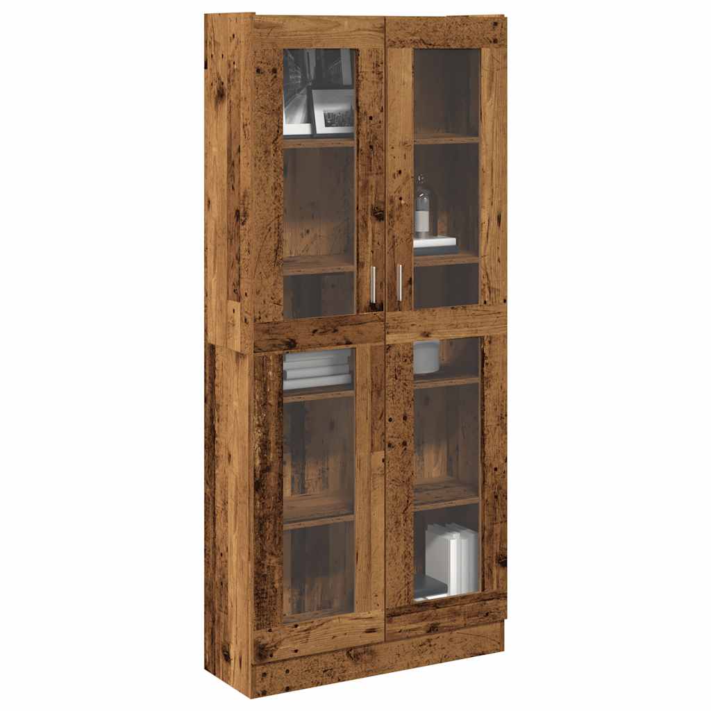 Multidom Vysoká skrinka staré drevo 82,5x30,5x185 cm kompozitné drevo