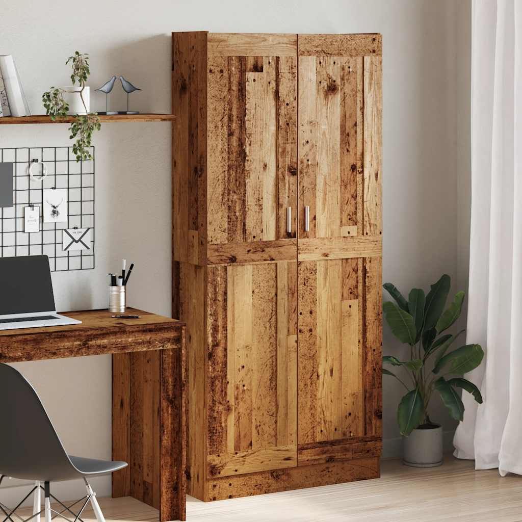 Multidom Vysoká skrinka staré drevo 82,5x30,5x185 cm kompozitné drevo