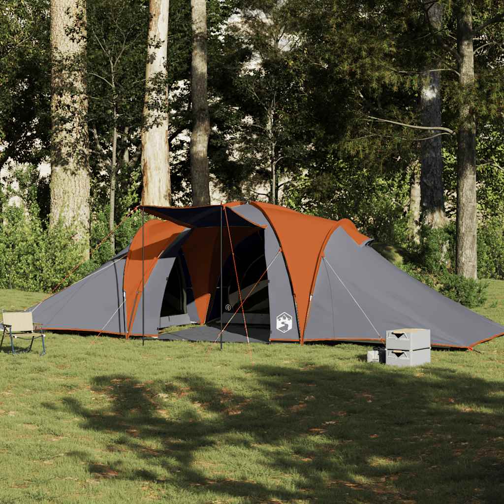 E-shop Multidom Rodinný stan, kupola, 6 osôb, sivo oranžový, vodoodolný