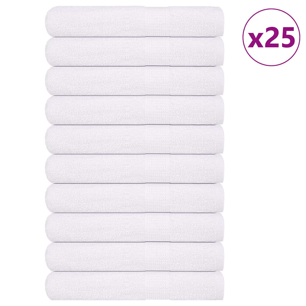 Multidom Uteráky 25 ks biela 100x200 cm 360 g/m2 100 % bavlna