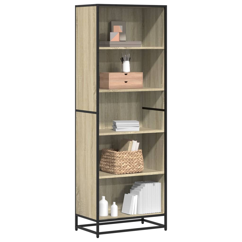 E-shop Multidom Knižnica dub sonoma 60x35x170,5 cm kompozitné drevo