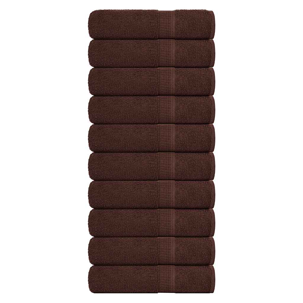 Multidom Osušky do kúpeľne FROGN 10 ks hnedé 100x150 cm 360 g/m²