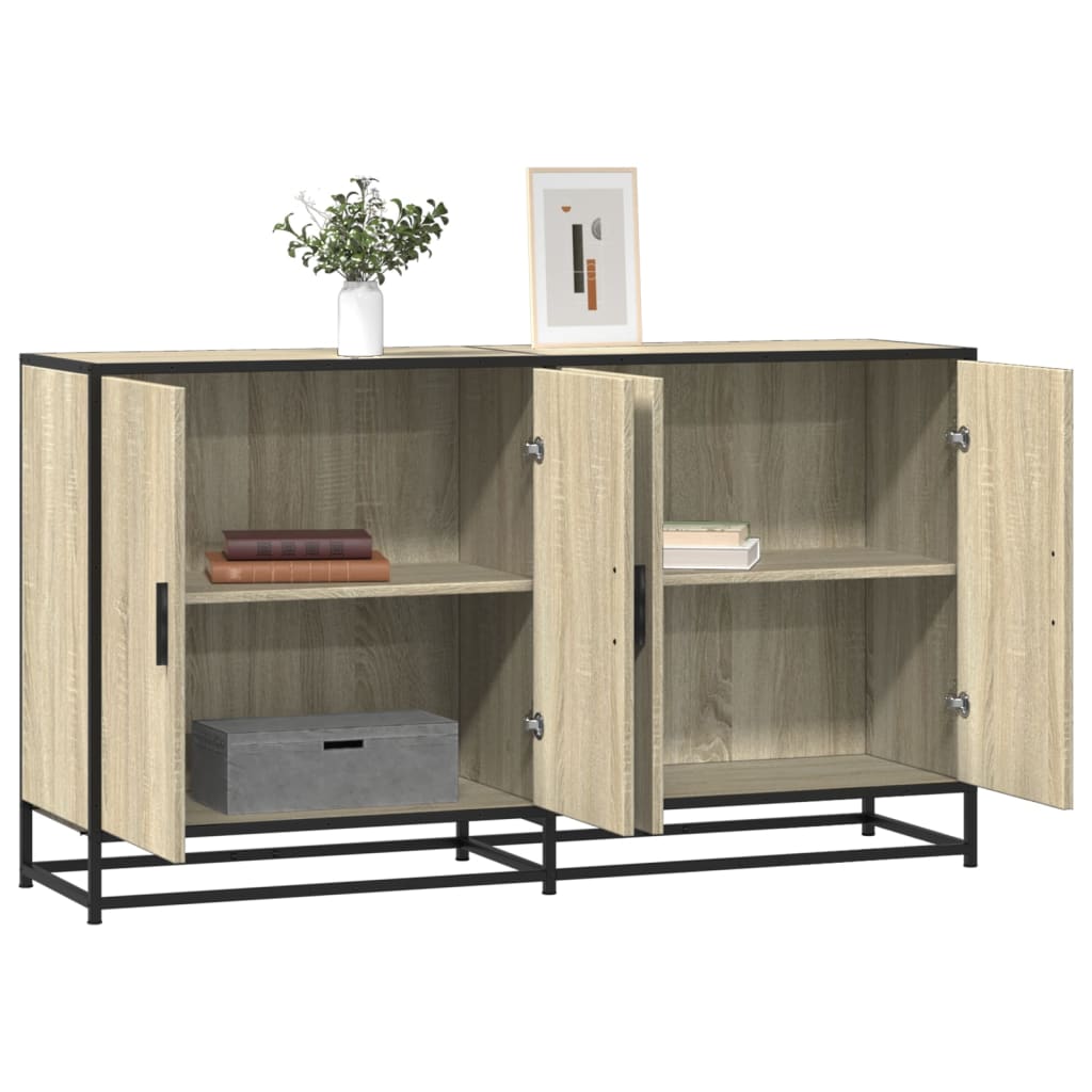 E-shop Multidom Komoda dub sonoma 134x35x76 cm kompozitné drevo