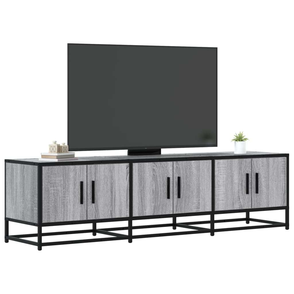 E-shop Multidom TV skrinka sivá sonoma 150x35x41 cm kompozitné drevo a kov