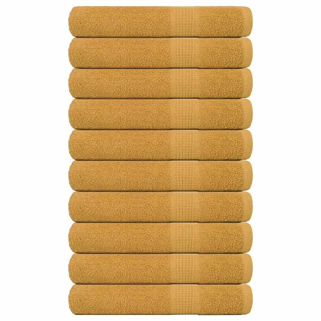 Multidom Uteráky 10 ks zlaté 100x200 cm 360 g/m2 100 % bavlna