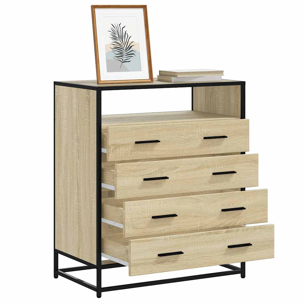 E-shop Multidom Skrinka so zásuvkami, dub sonoma 70x41x83,5cm, kompozitné drevo