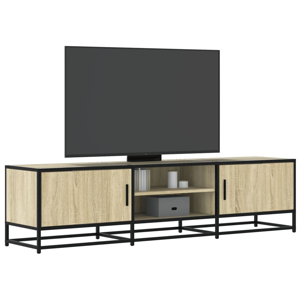 E-shop Multidom TV skrinka dub sonoma 160x35x41 cm kompozitné drevo a kov