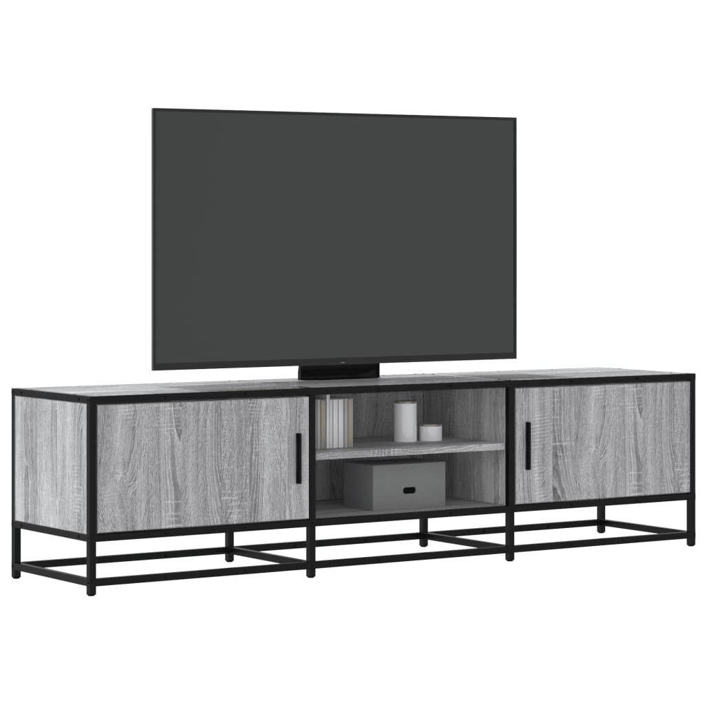 E-shop Multidom TV skrinka sivá sonoma 160x35x41 cm kompozitné drevo a kov